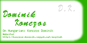 dominik konczos business card